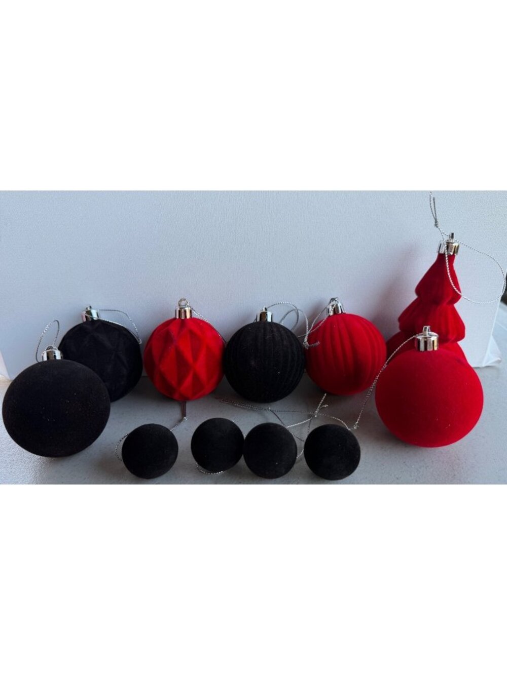 11-pc. Decor by Hannah Shatterproof Black & Red Christmas Tree & Ball Ornaments